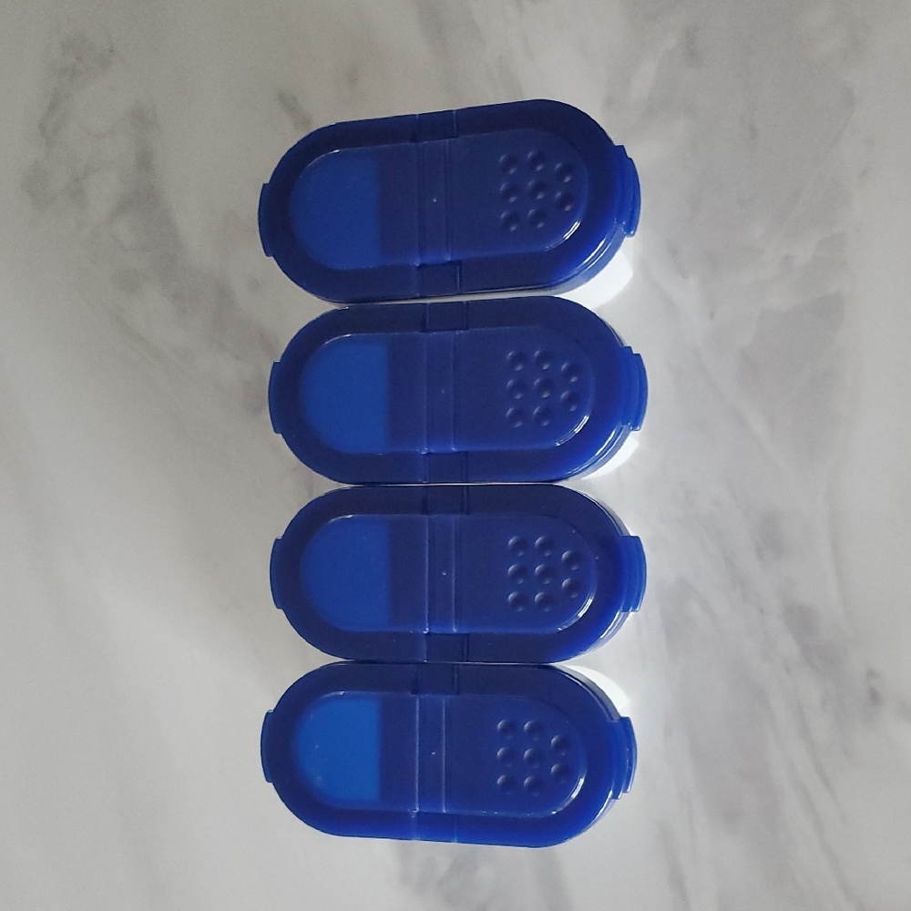 Tupperware Spice Containers - Brand New, Dark Blue Lids